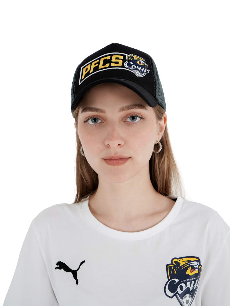 Бейсболка черно-серая с сеткой Ж