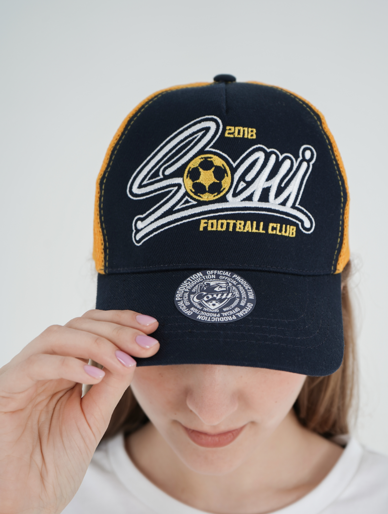 Бейсболка сине-оранжевая Ж