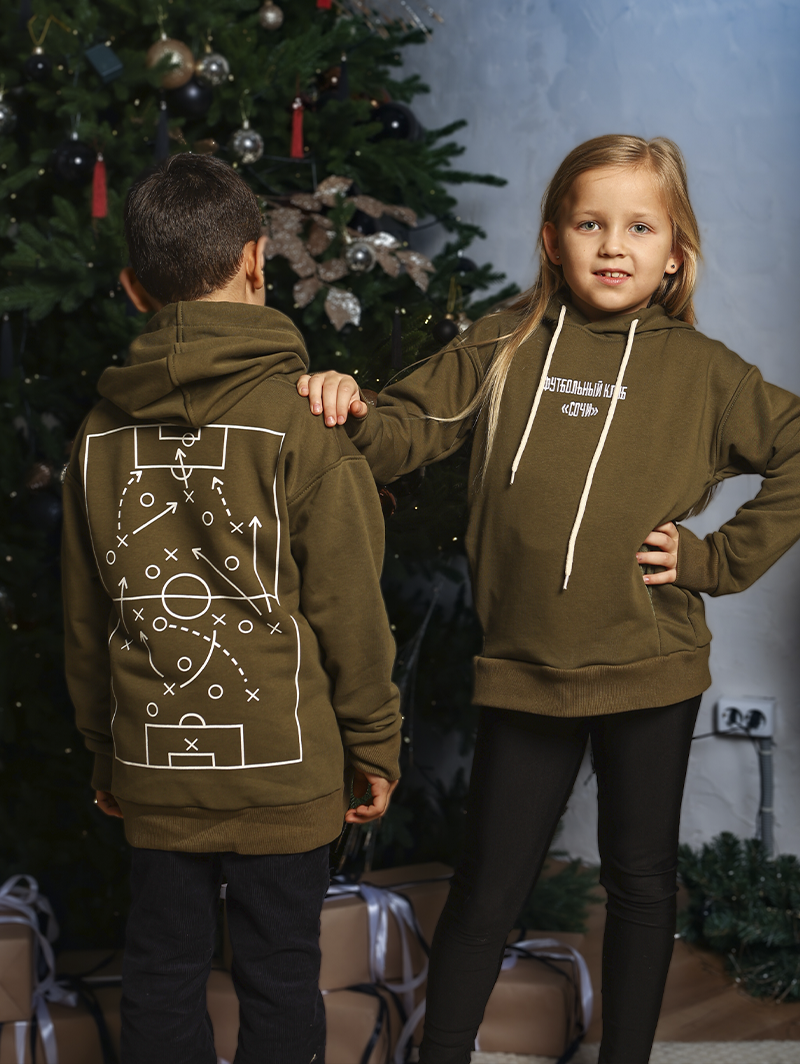 Детское худи оверсайз с принтом 