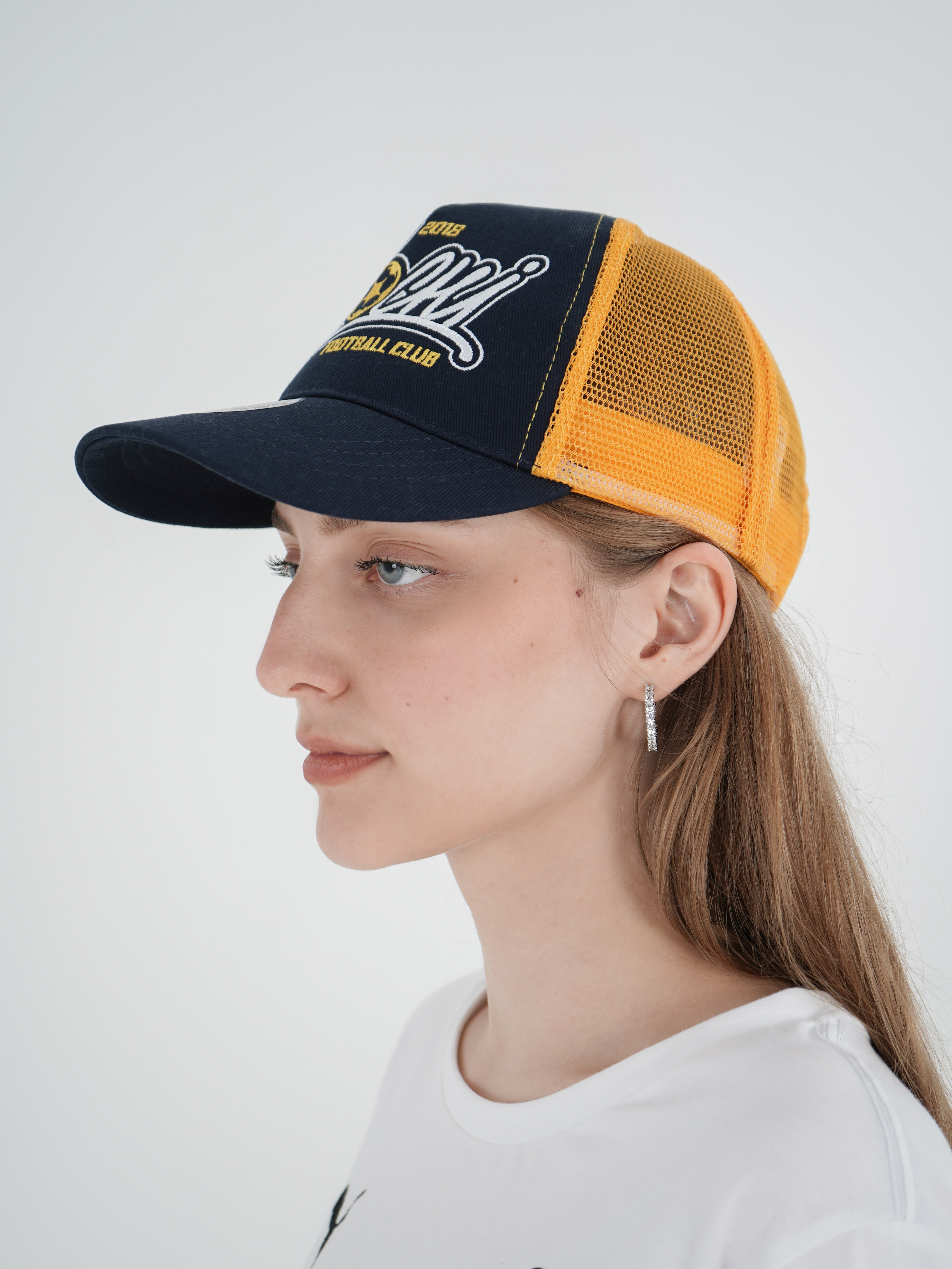 Бейсболка сине-оранжевая Ж