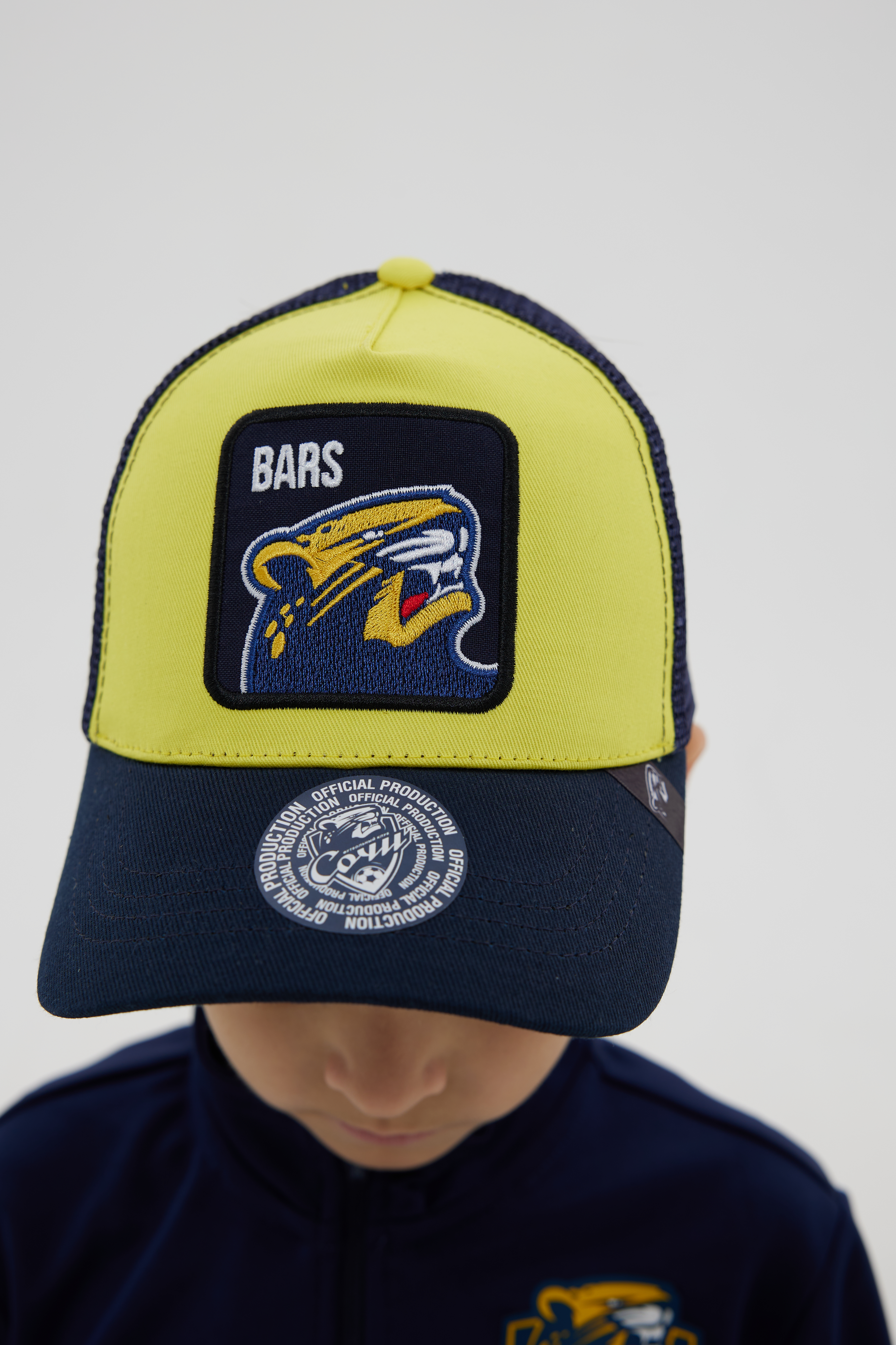 Бейсболка "Барс" желто-синяя 