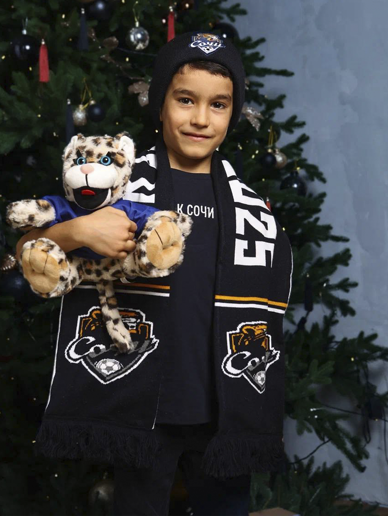 Футболка детская с вышивкой ФК "Сочи" темно-синяя