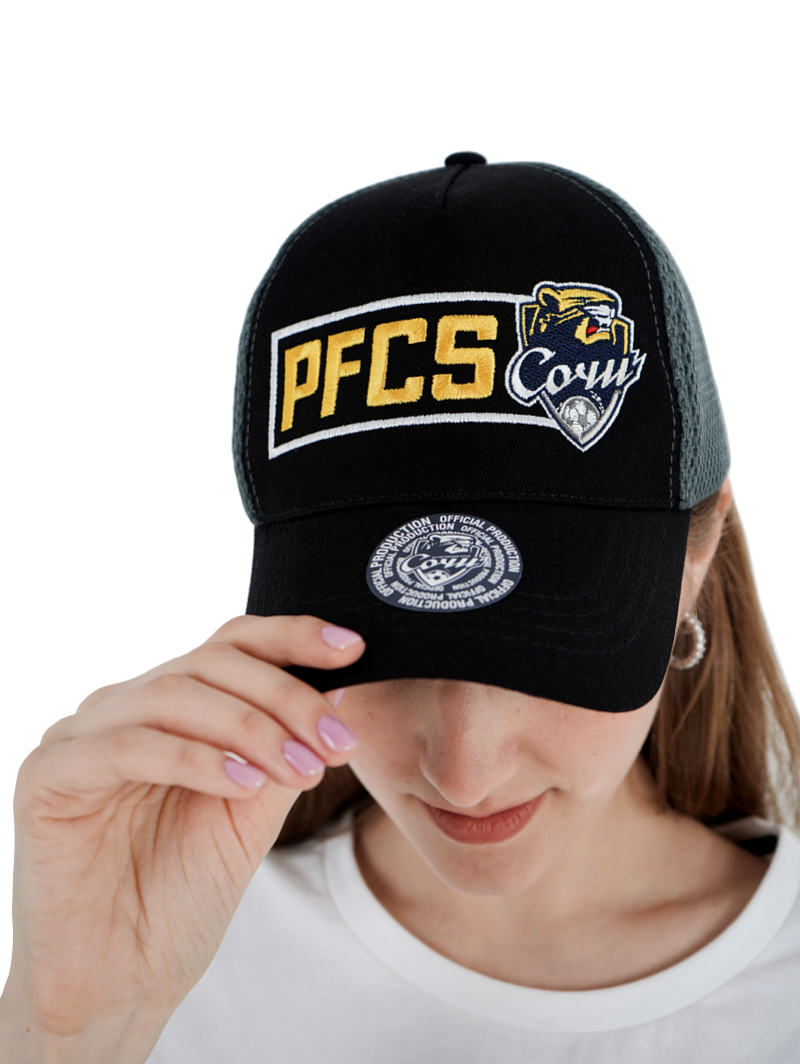 Бейсболка черно-серая с сеткой Ж