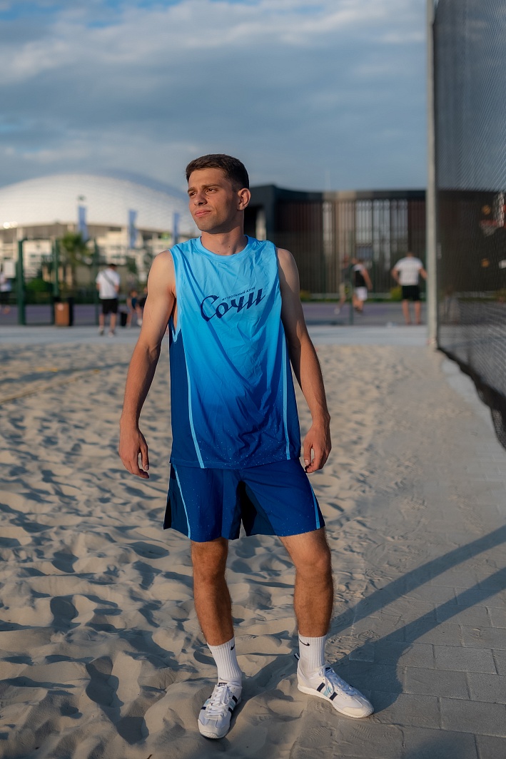 Шорты пляжные голубые