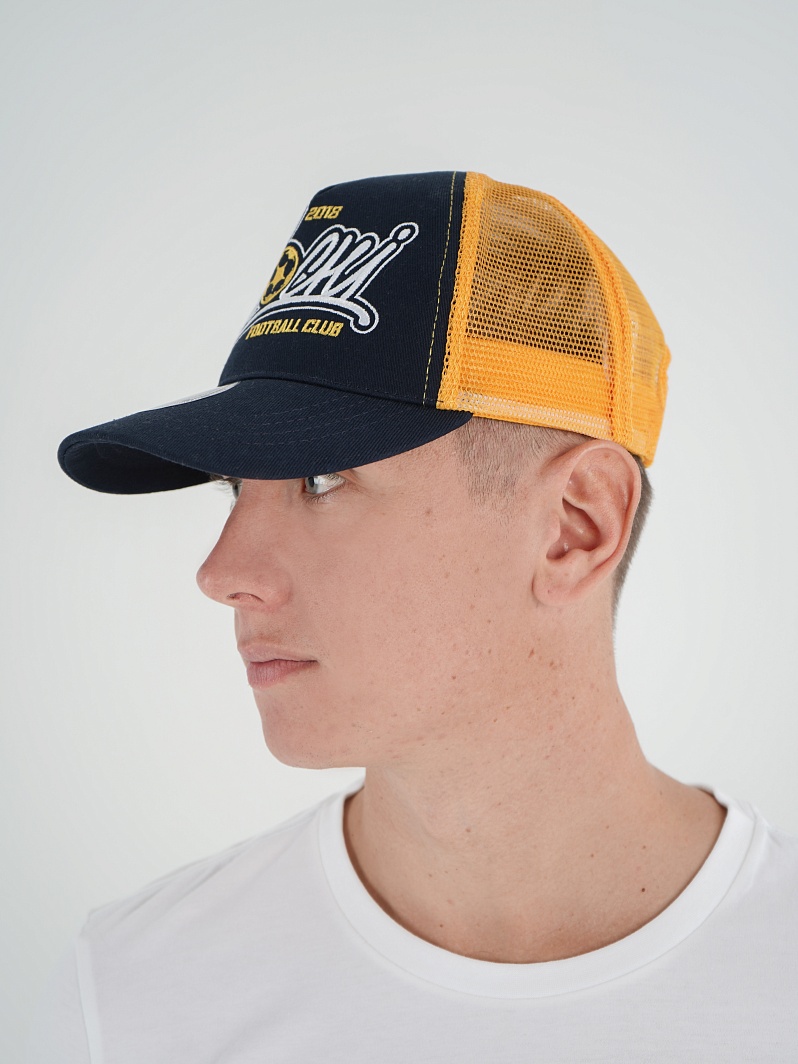 Бейсболка сине-оранжевая